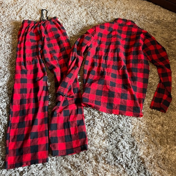 Pajamarama men’s red and black‎ Buffalo check plaid pajamas - Picture 4 of 4